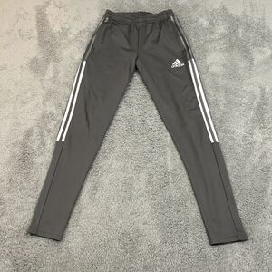 adidas Gray Track Pants with White Stripes